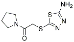 2-Amino-5-{[2-oxo-2-(pyrrolidin-1-yl)ethyl]thio}-1,3,4-thiadiazole Struktur