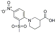 1-[2-(Methylsulphonyl)-4-nitrophenyl]piperidine-3-carboxylic acid Struktur