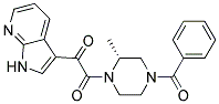 1-((R)-4-BENZOYL-2-METHYL-PIPERAZIN-1-YL)-2-(1H-PYRROLO[2,3-B]PYRIDIN-3-YL)-ETHANE-1,2-DIONE Struktur