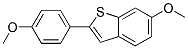 2[4-MethoxyPhenyl]6-MethoxyBenzothiophene Struktur