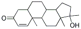 17-Hydroxy-10,13,17-trimethyl-4,5,6,7,8,9,10,11,12,13,14,15,16,17-tetradecahydrocyclopenta[a]phenanthren-3-one Struktur