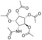 (1A,2A,3A,4B,5A)-(+/-)-5-ACETAMIDO-1,2,3,4-CYCLOPENTANETETRAYLTETRAACETATE Struktur