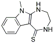 10-METHYL-1,3,4,10-TETRAHYDRO-1,4-DIAZEPINO(5,6-B)INDOLE-5(2H)-THIONE Struktur