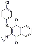 2-(1-AZIRIDINYL)-3-(P-CHLOROPHENYLTHIO)-1,4-NAPHTHOQUINONE Struktur