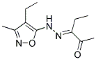 2,3-PENTANEDIONE3-MONO((4-ETHYL-3-METHYL-5-ISOXAZOLYL)HYDRAZONE) Struktur