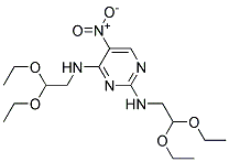 2,4-BIS((2,2-DIETHOXYETHYL)AMINO)-5-NITROPYRIMIDINE Struktur