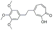 2-HYDROXY-4-(3,4,5-TRIMETHOXYPENETHYL)-2,4,6-CYCLOHEPTATRIENONE Struktur