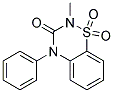 2-Methyl-4-phenyl-2H-1,2,4-benzothiadiazin-3(4H)-one-1,1-dioxide Struktur