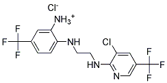 2-[(2-([3-Chloro-5-(trifluoromethyl)-2-pyridinyl]amino)ethyl)amino]-5-(trifluoromethyl)benzenaminium chloride Struktur