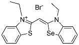 2-[(3-ETHYL-BENZOTHIAZOLIUM-2-YL)-METHYLEN]-3-ETHYL-2,3-DIHYDROBEZOSELENAZOL BROMID Struktur