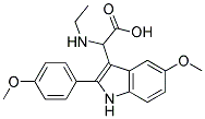 2-(ETHYLAMINO)-2-(5-METHOXY-2-(4-METHOXYPHENYL)-1H-INDOL-3-YL)ACETIC ACID Struktur