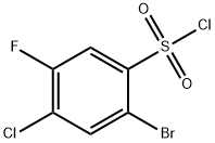 2-BROMO-4-CHLORO-5-FLUOROBENZENESULFONYL CHLORIDE Struktur