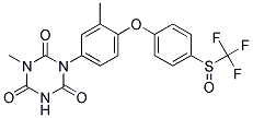 1-METHYL-3-[3-METHYL-4-(4-TRIFLUOROMETHANE-SULFINYL-PHENOXY)-PHENYL]-[1,3,5]TRIAZINANE-2,4,6-TRIONE Struktur