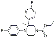 1-BIS(4-FLUOROPHENYL)METHYL-4-(ETHOXYCARBONYL)PIPERAZINE Struktur