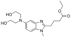 [1-METHYL-5-BIS(2'-HYDROXYETHYL)AMINOBENZIMIDAZOLYL-2]-BUTANOIC ETHYL ESTER Struktur