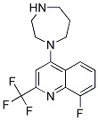 1-[8-FLUORO-2-(TRIFLUOROMETHYL)QUINOL-4-YL]HOMOPIPERAZIN Struktur