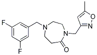 1-(3,5-DIFLUOROBENZYL)-4-[(5-METHYLISOXAZOL-3-YL)METHYL]-1,4-DIAZEPAN-5-ONE Struktur