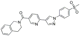 2-[(6-(1-(4-(METHYLSULPHONYL)PHENYL)-1H-PYRAZOL-4-YL)PYRIDIN-3-YL)CARBONYL]-1,2,3,4-TETRAHYDROISOQUINOLINE Struktur