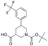 1-(TERT-BUTOXYCARBONYL)-5-(3-(TRIFLUOROMETHYL)PHENYL)PIPERIDINE-3-CARBOXYLIC ACID Struktur