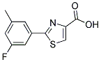 2-(3-FLUORO-5-METHYL-PHENYL)-THIAZOLE-4-CARBOXYLIC ACID Struktur