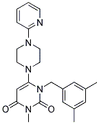 1-(3,5-DIMETHYL-BENZYL)-3-METHYL-6-(4-PYRIDIN-2-YL-PIPERAZIN-1-YL)-1H-PYRIMIDINE-2,4-DIONE Struktur