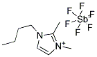 1-BUTYL-2,3-DIMETHYLIMIDAZOLIUM HEXAFLUOROANTIMONATE Struktur