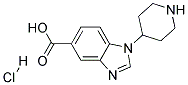 1-(PIPERIDIN-4-YL)-1H-BENZO[D]IMIDAZOLE-5-CARBOXYLIC ACID HYDROCHLORIDE Struktur