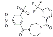 1-[3,5-BIS(METHYLSULFONYL)BENZOYL]-4-[3-(TRIFLUOROMETHYL)BENZOYL]-1,4-DIAZEPANE Struktur