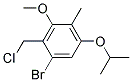 1-BROMO-2-CHLOROMETHYL-5-ISOPROPOXY-3-METHOXY-4-METHYL-BENZENE Struktur