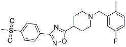 1-(5-FLUORO-2-METHYLBENZYL)-4-(3-[4-(METHYLSULFONYL)PHENYL]-1,2,4-OXADIAZOL-5-YL)PIPERIDINE Struktur