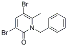 1-BENZYL-3,5-DIBROMO-6-METHYL-1H-PYRIDIN-2-ONE Struktur