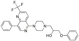 1-PHENOXY-3-(4-[8-PHENYL-2-(TRIFLUOROMETHYL)-1,6-NAPHTHYRIDIN-5-YL]PIPERAZIN-1-YL)PROPAN-2-OL Struktur