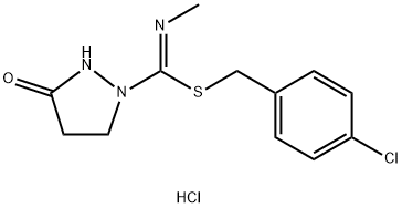 1-[[(4-CHLOROBENZYL)SULFANYL](METHYLIMINO)METHYL]-3-OXOTETRAHYDRO-1H-PYRAZOL-1-IUM CHLORIDE Struktur