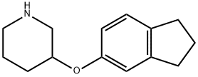 2,3-DIHYDRO-1H-INDEN-5-YL 3-PIPERIDINYL ETHER Struktur