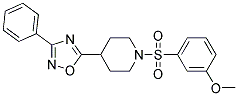 1-[(3-METHOXYPHENYL)SULFONYL]-4-(3-PHENYL-1,2,4-OXADIAZOL-5-YL)PIPERIDINE Structure