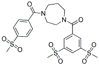 1-[3,5-BIS(METHYLSULFONYL)BENZOYL]-4-[4-(METHYLSULFONYL)BENZOYL]-1,4-DIAZEPANE Struktur