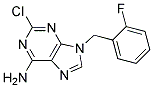 2-CHLORO-9-(2-FLUOROBENZYL)ADENINE Struktur