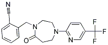 2-((7-OXO-4-[5-(TRIFLUOROMETHYL)PYRIDIN-2-YL]-1,4-DIAZEPAN-1-YL)METHYL)BENZONITRILE Struktur