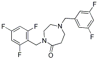 1-(3,5-DIFLUOROBENZYL)-4-(2,4,6-TRIFLUOROBENZYL)-1,4-DIAZEPAN-5-ONE Struktur