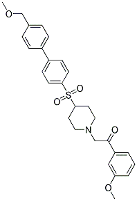 2-(4-([4'-(METHOXYMETHYL)BIPHENYL-4-YL]SULFONYL)PIPERIDIN-1-YL)-1-(3-METHOXYPHENYL)ETHANONE