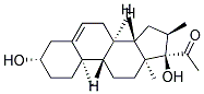 1-((3S,8R,9S,10R,13S,14S,16R,17R)-3,17-DIHYDROXY-10,13,16-TRIMETHYL-2,3,4,7,8,9,10,11,12,13,14,15,16,17-TETRADECAHYDRO-1H-CYCLOPENTA[A]PHENANTHREN-17-YL)-ETHANONE Struktur