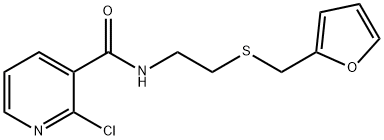 2-Chloro-N-{2-[(fur-2-ylmethyl)thio]ethyl}nicotinamide Struktur