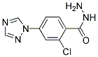 2-Chloro-4-(1H-1,2,4-triazol-1-yl)benzoic acid hydrazide Struktur