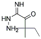 1-Imino-1-hydrazino-2-oxo-3,3-dimethyl-pentane Struktur