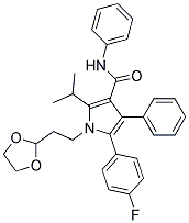 1-(2-[1,3]DIOXOLAN-2-YL-ETHYL)-5-(4-FLUORO-PHENYL)-2-ISOPROPYL-4-PHENYL-1H-PYRROLE-3-CARBOXYLIC ACID PHENYLAMIDE Struktur