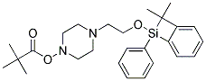 2,2-DIMETHYL-PROPIONIC ACID 4-[2-(8,8-DIMETHYL-7-PHENYL-7-SILA-BICYCLO[4.2.0]OCTA-1,3,5-TRIEN-7-YLOXY)-ETHYL]-PIPERAZIN-1-YL ESTER Struktur