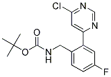 [2-(6-Chloro-pyrimidin-4-yl)-4-fluoro-benzyl]-carbamic acid tert-butyl ester Struktur