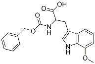 2-{[(benzyloxy)carbonyl]amino}-3-(7-methoxy-1H-indol-3-yl)propanoic acid Struktur