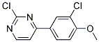 2-Chloro-4-(3-chloro-4-methoxy-phenyl)-pyrimidine Struktur