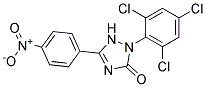 2-(2,4,6-Trichlorophenyl)-1,2-dihydro-5-(4-nitrophenyl)-3H-1,2,4-triazol-3-one Struktur